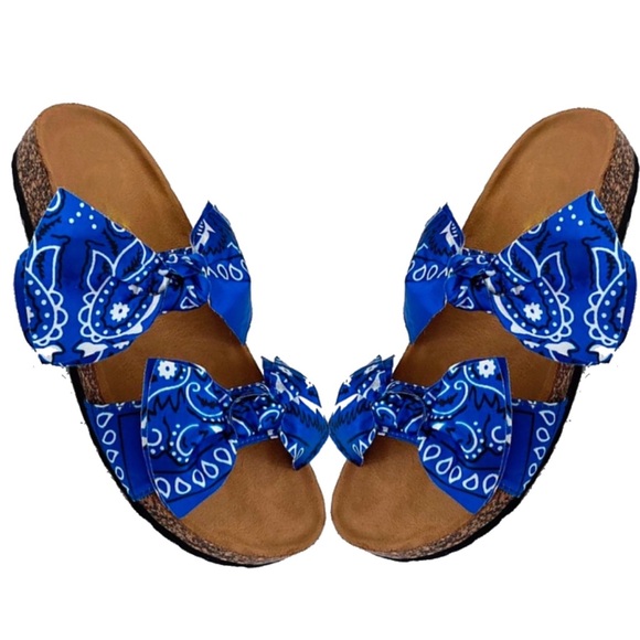 Last Restock Badass limited Bandana Slides Blue - Picture 5 of 7
